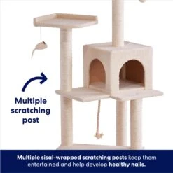 Frisco 57-in Faux Fur Cat Tree & Condo -Meowverse Store 101805 PT2. AC SS1800 V1667229735