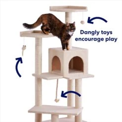 Frisco 57-in Faux Fur Cat Tree & Condo -Meowverse Store 101805 PT3. AC SS1800 V1667229733