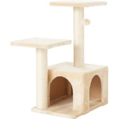 Frisco 28-in Faux Fur Cat Tree & Condo -Meowverse Store 128073 PT5. AC SS1800 V1584453205