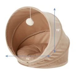 Frisco Foldable Canopy Cat Bed, Sandy Beige -Meowverse Store 140164 PT3. AC SS1800 V1578441128