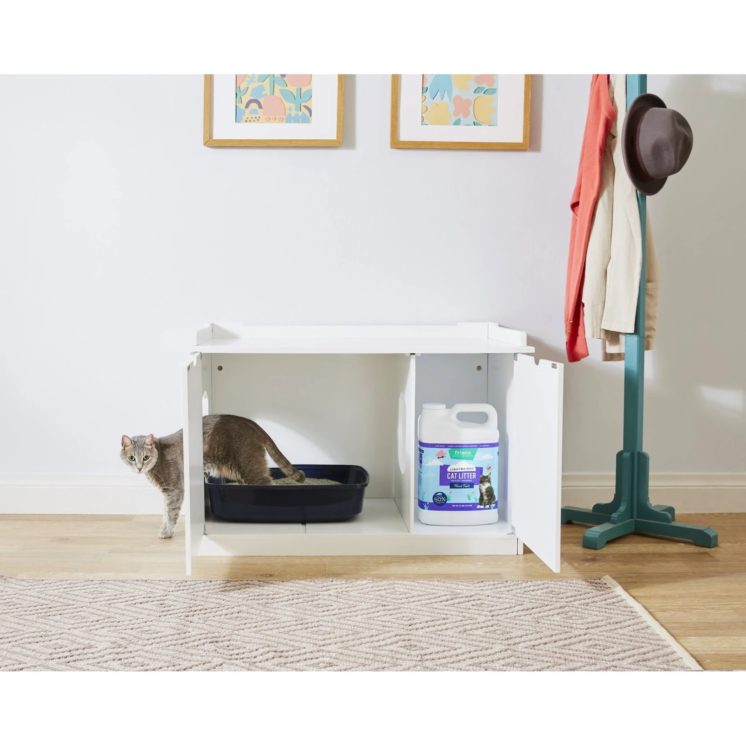 Frisco Decorative Bench Cat Litter Box Cover 1 Frisco Decorative Bench Cat Litter Box Cover