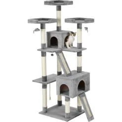 Frisco 72-in Faux Fur Cat Tree & Condo -Meowverse Store 163744 PT5. AC SS1800 V1584453168