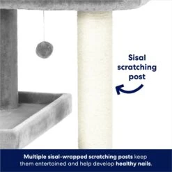 Frisco 42-in Heavy Duty Faux Fur Cat Tree & Condo -Meowverse Store 169398 PT3. AC SS1800 V1667228362