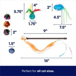 Frisco Plush, Teaser, Ball & Tunnel Variety Pack Cat Toy With Catnip -Meowverse Store 169688 PT2. AC SS1800 V1692190912