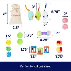 Frisco Plush, Teaser, Ball & Tunnel Variety Pack Cat Toy With Catnip -Meowverse Store 169688 PT3. AC SS1800 V1692190912