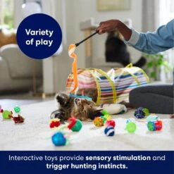 Frisco Plush, Teaser, Ball & Tunnel Variety Pack Cat Toy With Catnip -Meowverse Store 169688 PT5. AC SS1800 V1691784246