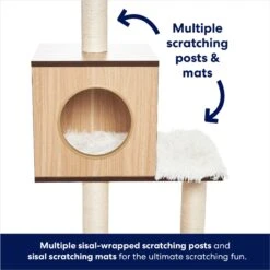 Frisco 62-in Modern Cat Tree & Condo -Meowverse Store 177901 PT2. AC SS1800 V1667227352