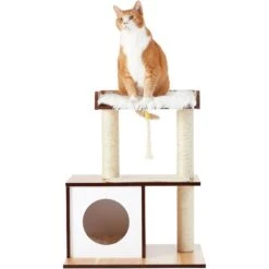 Frisco 28.5-in Modern Cat Tree & Condo -Meowverse Store 177907 PT4. AC SS1800 V1584453118