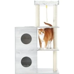 Frisco 52-in Modern Cat Tree & Condo -Meowverse Store 177911 PT5. AC SS1800 V1584453408