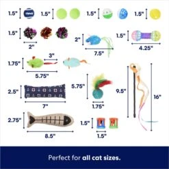 Frisco Plush, Teaser, Ball & Tri-Tunnel Variety Pack Cat Toy With Catnip, 20 Count 7 Frisco Plush, Teaser, Ball & Tri-Tunnel Variety Pack Cat Toy With Catnip, 20 Count -Meowverse Store 178161 PT2. AC SS1800 V1676413725