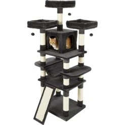 Frisco 68-in Faux Fur Cat Tree & Condo -Meowverse Store 180384 PT5. AC SS1800 V1584453423