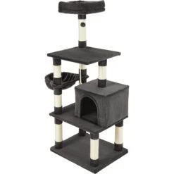Frisco 59-in Faux Fur Cat Tree & Condo -Meowverse Store 180387 PT6. AC SS1800 V1584453440