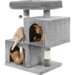 Frisco 33-in Faux Fur Cat Tree & Condo -Meowverse Store 180389 PT4. AC SS1800 V1584453144