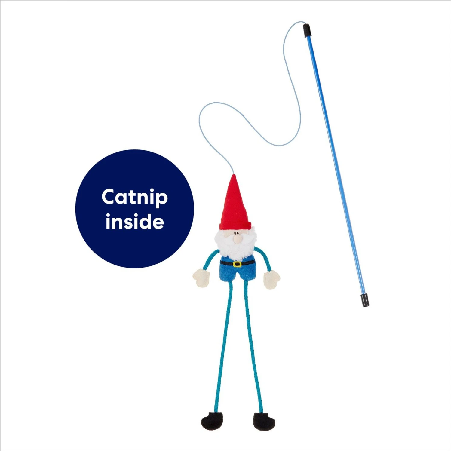 Frisco Gnome Teaser Wand Cat Toy With Catnip 3 Frisco Gnome Teaser Wand Cat Toy With Catnip - Image 3