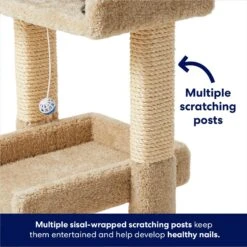 Frisco 32-in Real Carpet Wooden Cat Tree With Toy -Meowverse Store 208920 PT3. AC SS1800 V1667228600