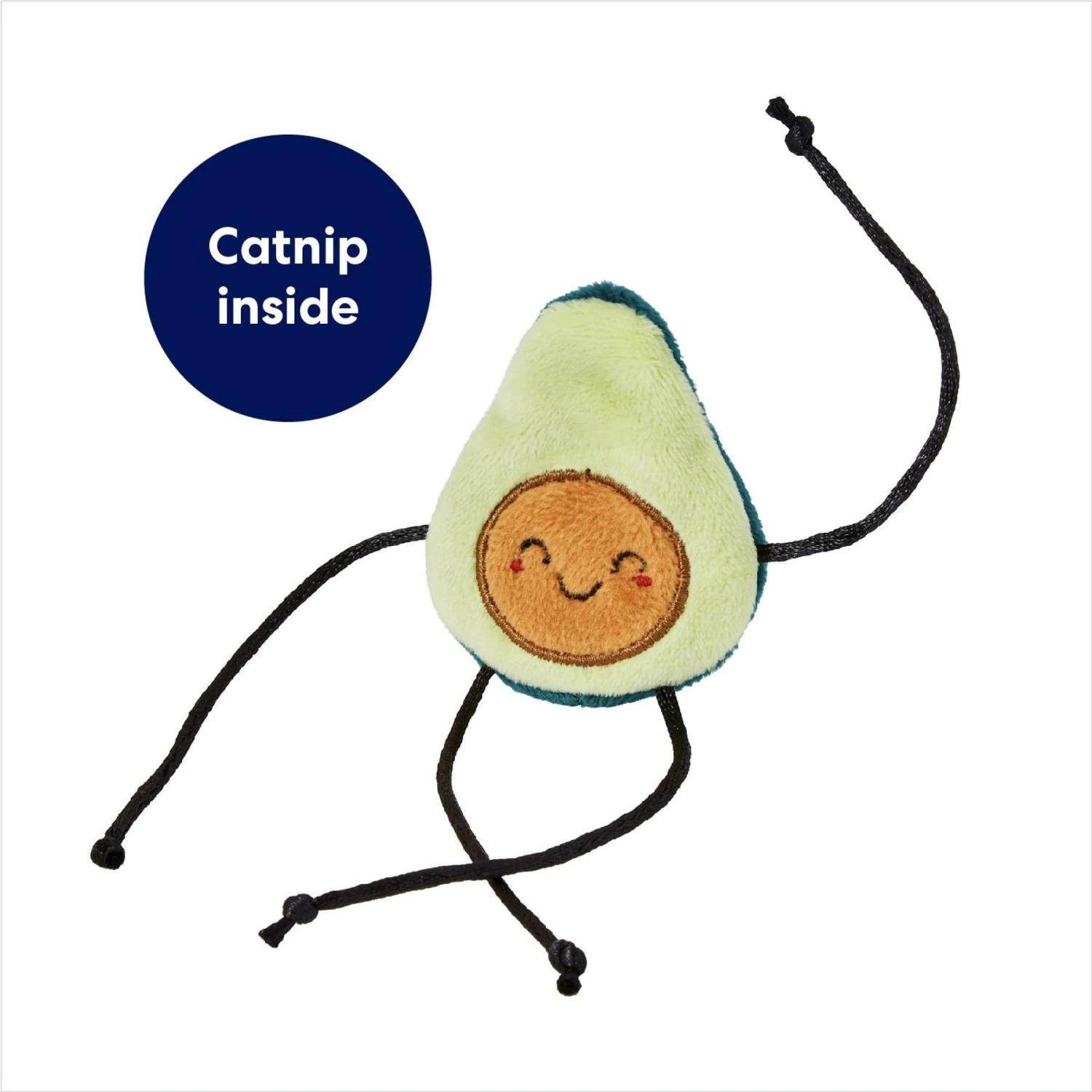 Frisco Dangly Avocado Buddy Plush Cat Toy With Catnip 3 Frisco Dangly Avocado Buddy Plush Cat Toy With Catnip - Image 3