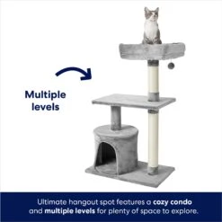 Frisco 38-in Cat Tree With Condo, Top Perch & Toy -Meowverse Store 214377 PT2. AC SS1800 V1667229266