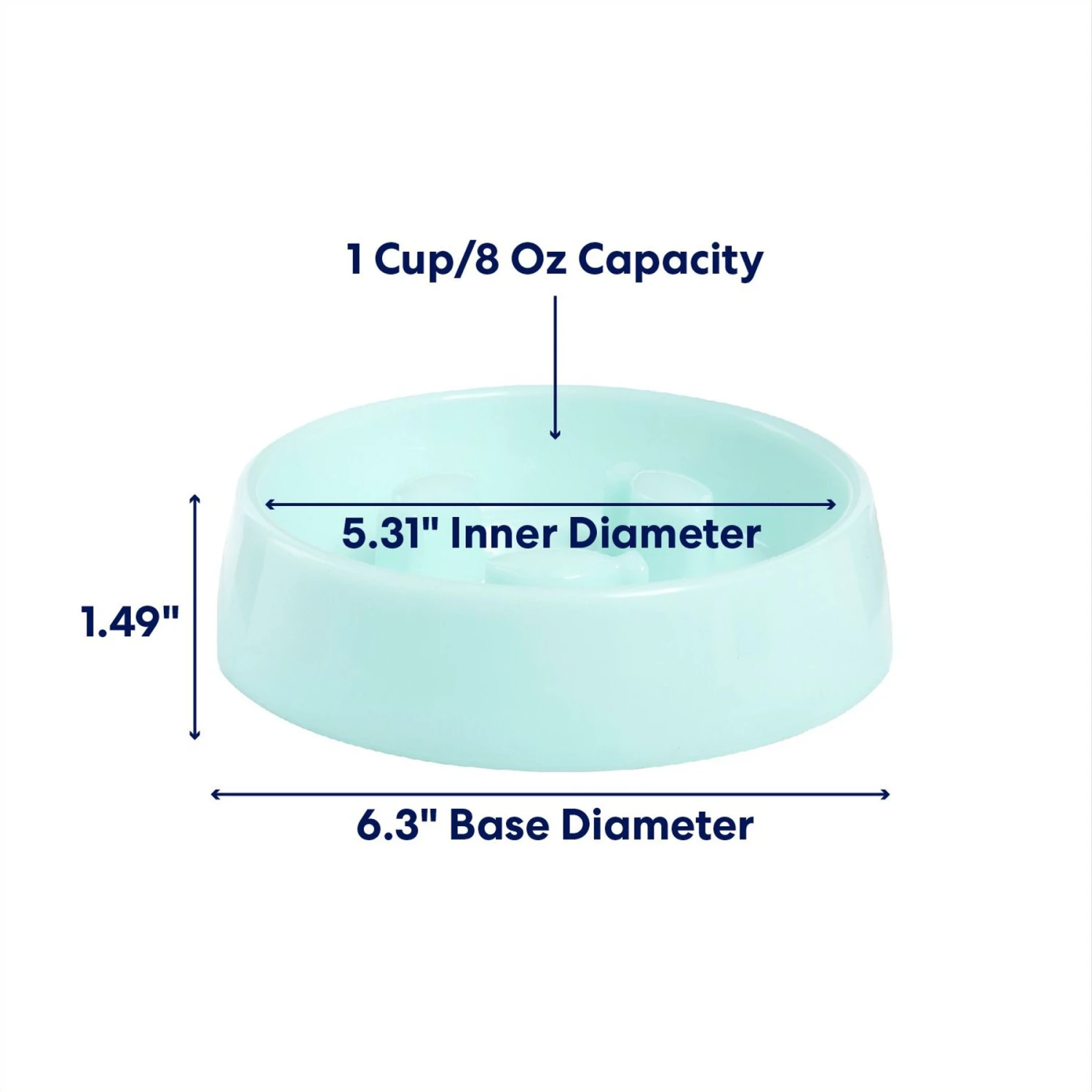 Frisco Fish Shaped Ridges Slow Feed Bowl 2 Frisco Fish Shaped Ridges Slow Feed Bowl - Image 2