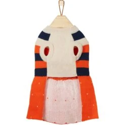 Frisco Pom Pom Bow Striped Dog & Cat Sweater Dress 11 Frisco Pom Pom Bow Striped Dog & Cat Sweater Dress -Meowverse Store 223722 PT4. AC SS1800 V1599508586