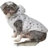 Frisco Mediumweight Silver Polka Dotted Insulated Dog & Cat Coat