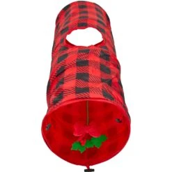 Frisco Holiday Buffalo Plaid Foldable Play Tunnel Cat Toy With Catnip 7 Frisco Holiday Buffalo Plaid Foldable Play Tunnel Cat Toy With Catnip -Meowverse Store 228549 PT2. AC SS1800 V1632774784