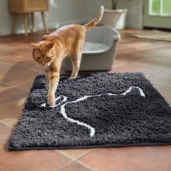 Frisco Microfiber Chenille Cat Silhouette Litter Mat 10 Frisco Microfiber Chenille Cat Silhouette Litter Mat -Meowverse Store 235902 PT4. AC SS1800 V1676556246