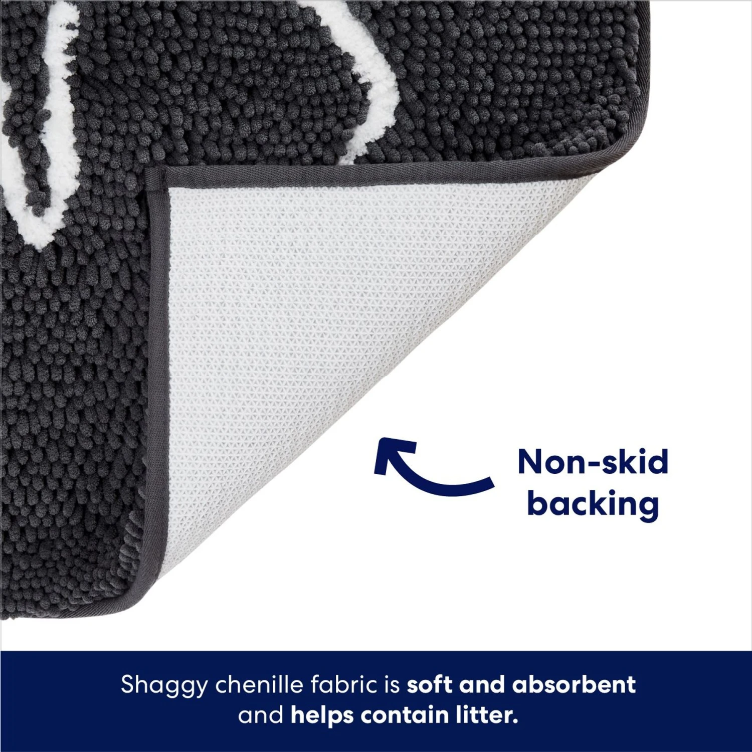 Frisco Microfiber Chenille Fish Bone Litter Mat 3 Frisco Microfiber Chenille Fish Bone Litter Mat - Image 3