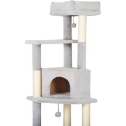 Frisco 80-in Faux Fur Cat Tree & Condo -Meowverse Store 236556 PT4. AC SS1800 V1637694124