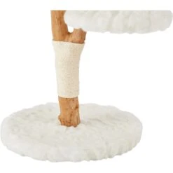 Frisco Natural Wood Modern Cat Tree With Toy, Ivory, Medium -Meowverse Store 236561 PT5. AC SS1800 V1615988825