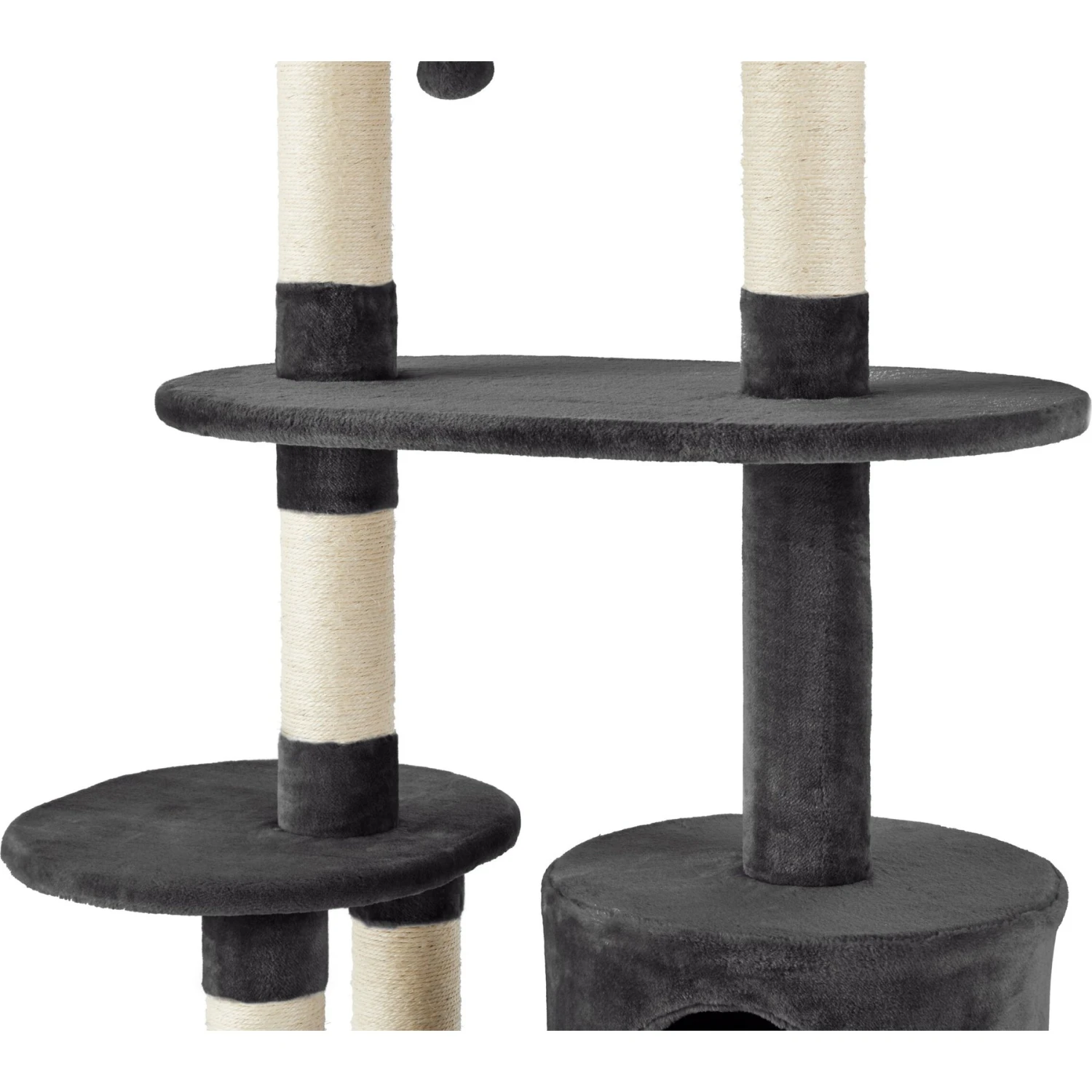Frisco 48.25-in Heavy Duty Faux Fur Cat Tree & Condo 5 Frisco 48.25-in Heavy Duty Faux Fur Cat Tree & Condo - Image 5