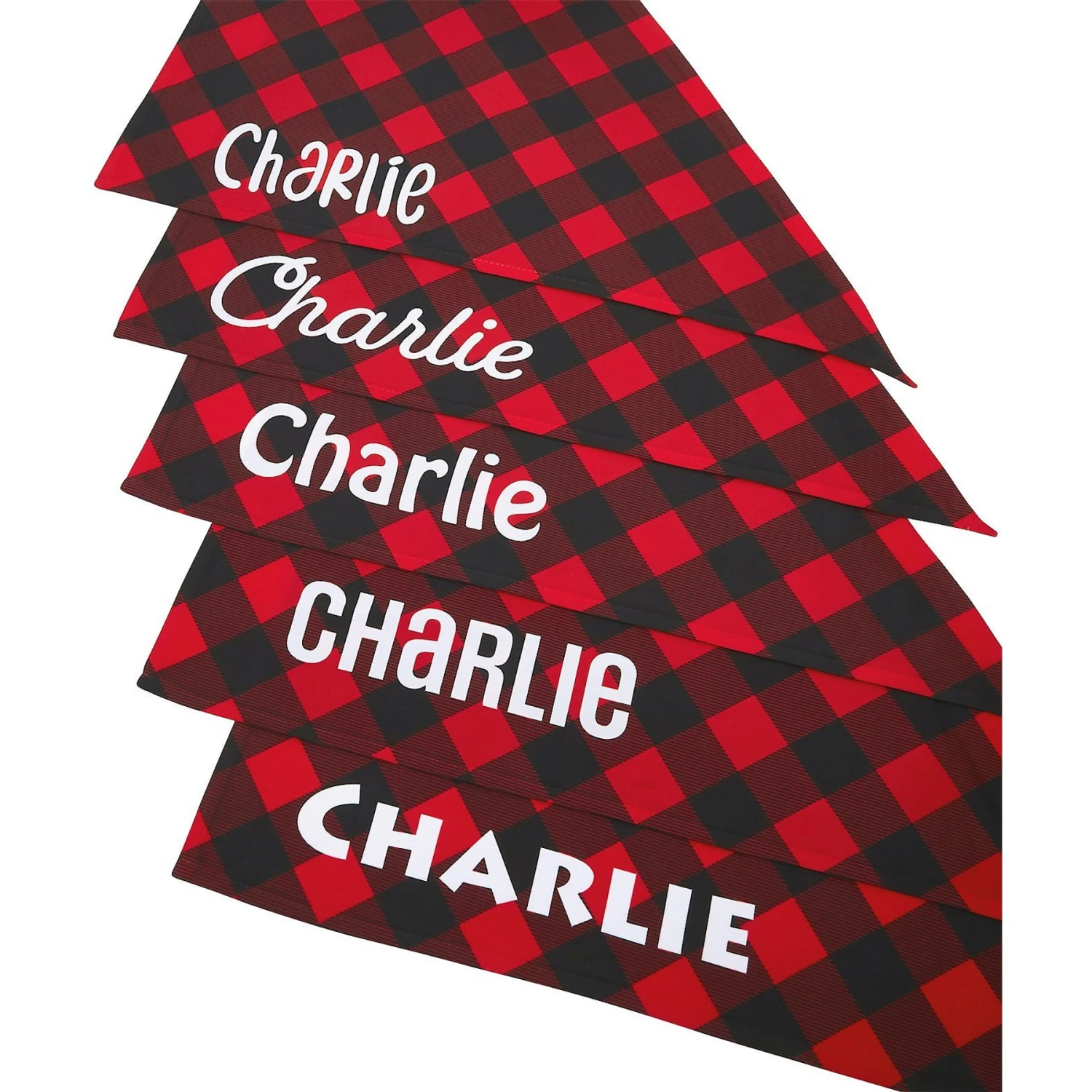Frisco Buffalo Plaid Printed Personalized Dog & Cat Bandana 5 Frisco Buffalo Plaid Printed Personalized Dog & Cat Bandana - Image 5
