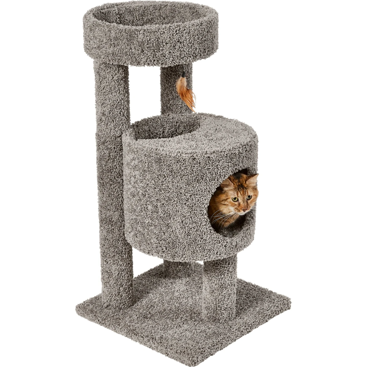 Frisco 36-in Real Carpet Wooden Cat Tree 3 Frisco 36-in Real Carpet Wooden Cat Tree - Image 3