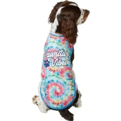 Frisco Pawsitive Vibes Tiedye Print Dog & Cat T-Shirt -Meowverse Store 248783 PT3. AC SS1800 V1673304065