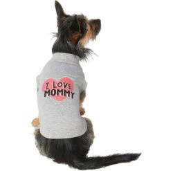 Frisco I Love Mommy Dog & Cat T-Shirt, Gray -Meowverse Store 249278 PT2. AC SS1800 V1624600070