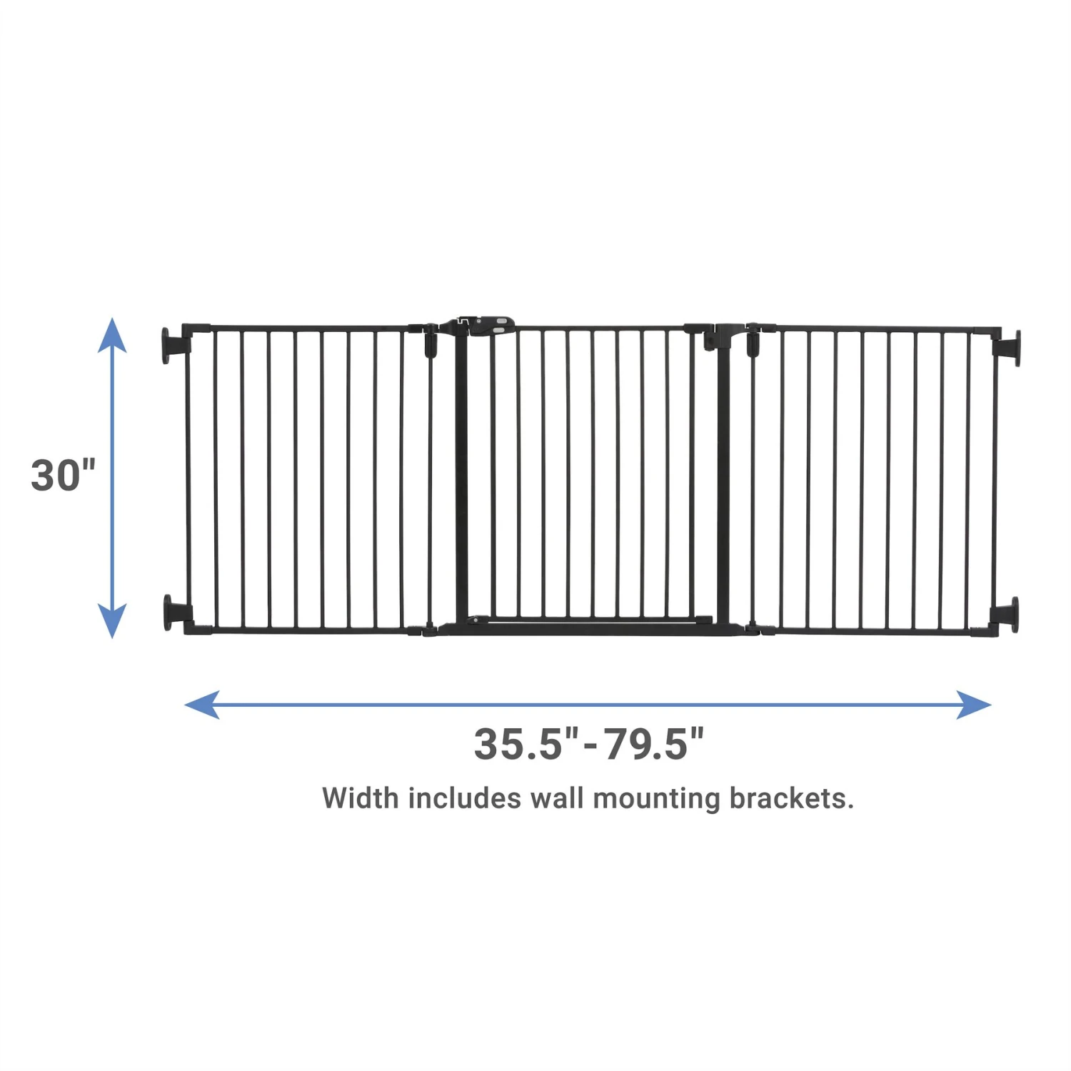 Frisco Steel 3-Panel Configurable Dog Gate, 30-in 2 Frisco Steel 3-Panel Configurable Dog Gate, 30-in - Image 2