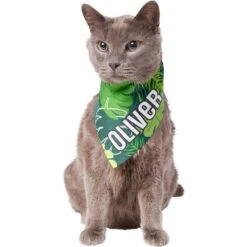 Frisco Tropical Palms Personalized Dog & Cat Bandana -Meowverse Store 254259 PT7. AC SS1800 V1632418584