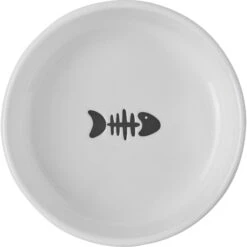 Frisco Round Meow Non-skid Ceramic Cat Bowl With Wood Base 10 Frisco Round Meow Non-skid Ceramic Cat Bowl With Wood Base -Meowverse Store 256078 PT4. AC SS1800 V1615312284