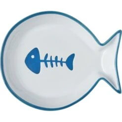 Frisco Fish Shaped Non-skid Ceramic Cat Dish -Meowverse Store 256109 PT5. AC SS1800 V1617196903