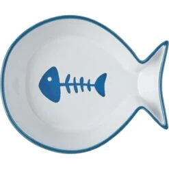 Frisco Fish Shaped Non-skid Ceramic Cat Bowl -Meowverse Store 256111 PT4. AC SS1800 V1616522607
