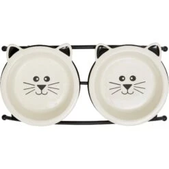 Frisco Cat Face Non-skid Elevated Double Ceramic Cat Bowl -Meowverse Store 256113 PT4. AC SS1800 V1615312897