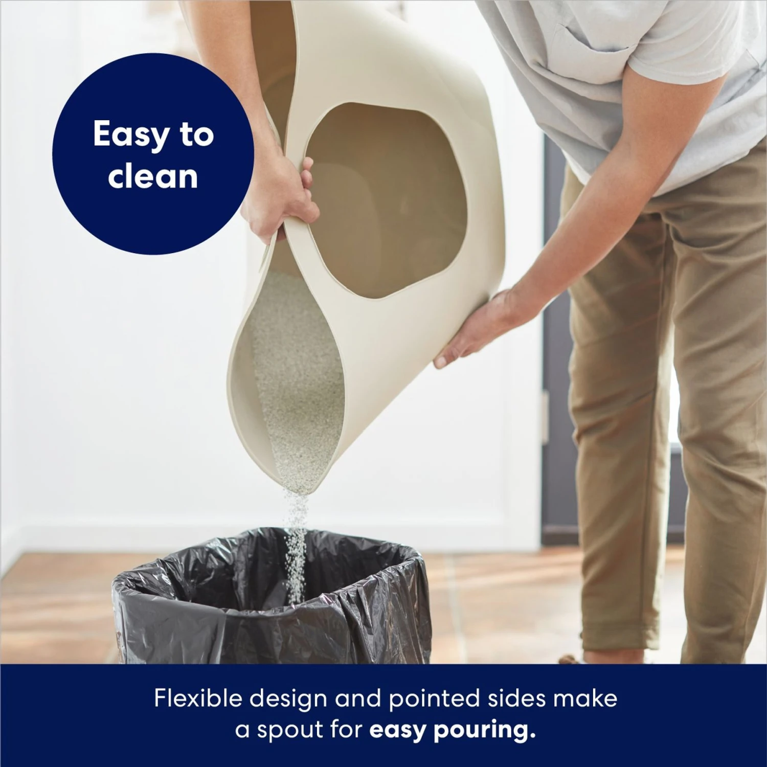 Frisco Leaf High-Sided Cat Litter Box, Large 4 Frisco Leaf High-Sided Cat Litter Box, Large - Image 4