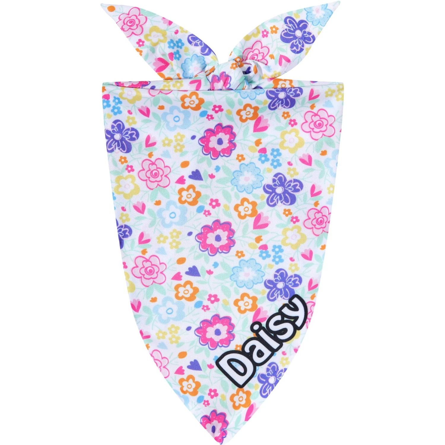 Frisco Bright Floral Personalized Dog & Cat Bandana 1 Frisco Bright Floral Personalized Dog & Cat Bandana