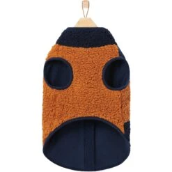 Frisco Lightweight Colorblock Dog & Cat Zippered Sherpa Fleece Vest, Blue/Brown -Meowverse Store 268191 PT5. AC SS1800 V1628827943