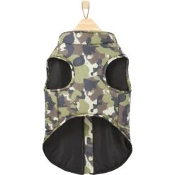 Frisco Mediumweight Camo Print Insulated Dog & Cat Zippered Coat, Green -Meowverse Store 268295 PT5. AC SS1800 V1628827619
