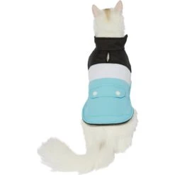 Frisco Mediumweight Colorblock Insulated Dog & Cat Puffer Coat With Pocket, Blue -Meowverse Store 268311 PT2. AC SS1800 V1628785016