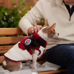 Frisco Mediumweight Red Plaid Insulated Dog & Cat Sherpa Coat -Meowverse Store 268320 PT8. AC SS1800 V1629836573