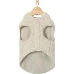 Frisco Lightweight Soft Sherpa Dog & Cat Coat, Oatmeal -Meowverse Store 268328 PT5. AC SS1800 V1628779720