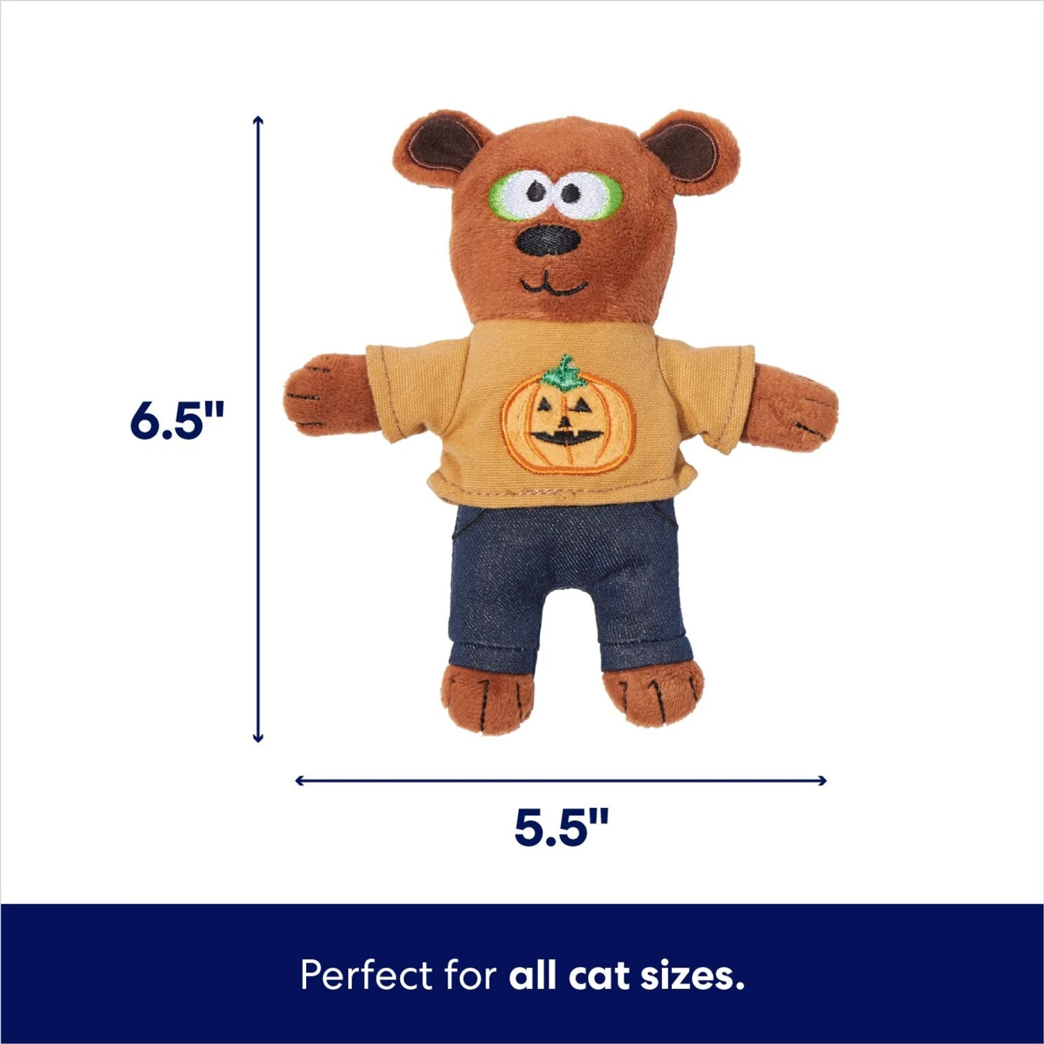 Frisco Halloween Good Bear, Bad Bear Reversible Plush Cat Toy With Catnip 2 Frisco Halloween Good Bear, Bad Bear Reversible Plush Cat Toy With Catnip - Image 2