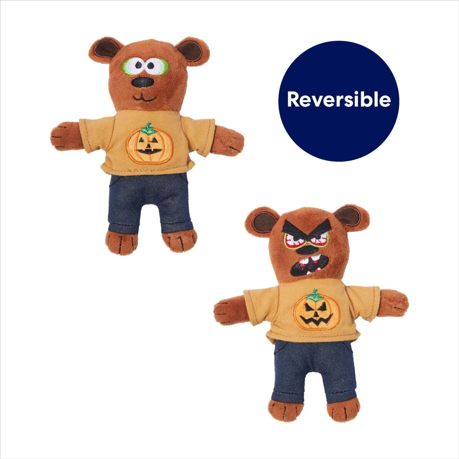 Frisco Halloween Good Bear, Bad Bear Reversible Plush Cat Toy With Catnip 3 Frisco Halloween Good Bear, Bad Bear Reversible Plush Cat Toy With Catnip - Image 3