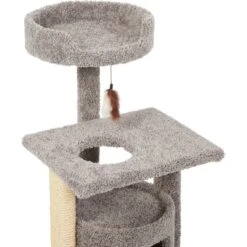 Frisco 37-in Real Carpet Cat Tree With Condo, Grey 6 Frisco 37-in Real Carpet Cat Tree With Condo, Grey -Meowverse Store 282755 PT3. AC SS1800 V1621949298